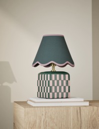 M&S Checkerboard Table Lamp Multi