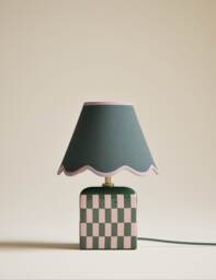 M&S Checkerboard Table Lamp Multi
