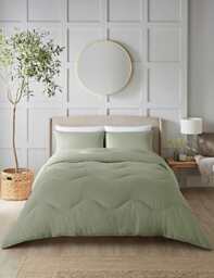 Nightlark Seersucker 10.5 Tog Coverless Duvet Set Olive