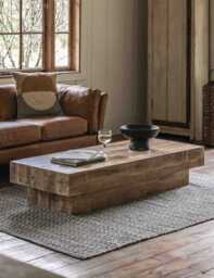 Gallery Direct Iowa Mango Wood Rectangular Coffee Table Natural