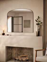 M&S Milan Over Mantel Mirror Black