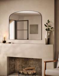 M&S Milan Over Mantel Mirror Black