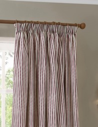 YARD Hebden Blackout Pencil Pleat Curtains Red Mix