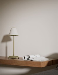 M&S Rechargeable Brass Table Lamp Antique Brass