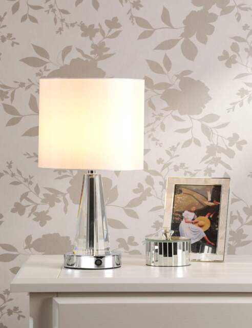 Laura Ashley Blake Rechargeable Table Lamp Silver