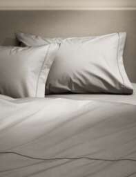 M&S 2 Pack Egyptian Cotton 230 Thread Count King Size Pillowcases Silver Grey