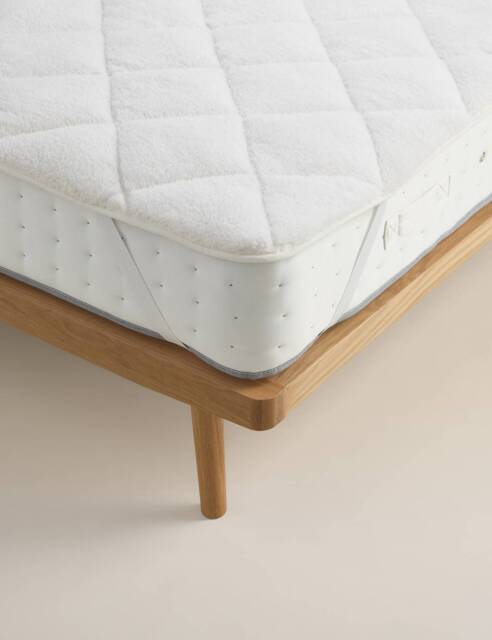 Sleep Solutions Teddy Fleece Mattress Topper White