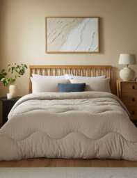 Nightlark Tufted Dots 4.5 Tog Coverless Duvet Set Oatmeal