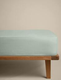 M&S Cotton Rich Fitted Sheet Sage