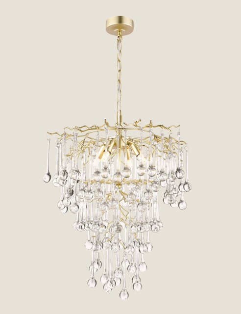 Laura Ashley Willow Droplet Pendant Light Champagne