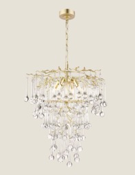 Laura Ashley Willow Droplet Pendant Light Champagne