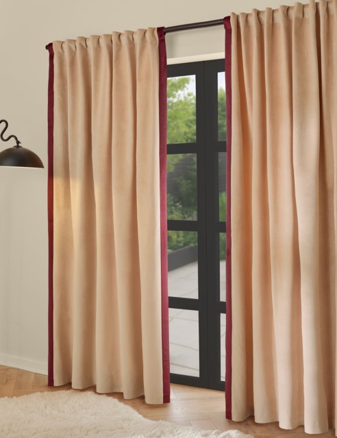 MADE Audley Velour Eyelet Curtains Light Pink