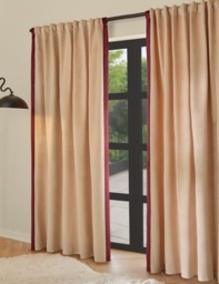 MADE Audley Velour Eyelet Curtains Light Pink
