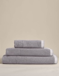 M&S Pure Soft Cotton Rice Weave Towel Marble