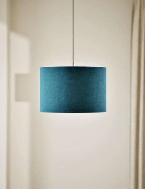 M&S Velvet Lamp Shade Teal