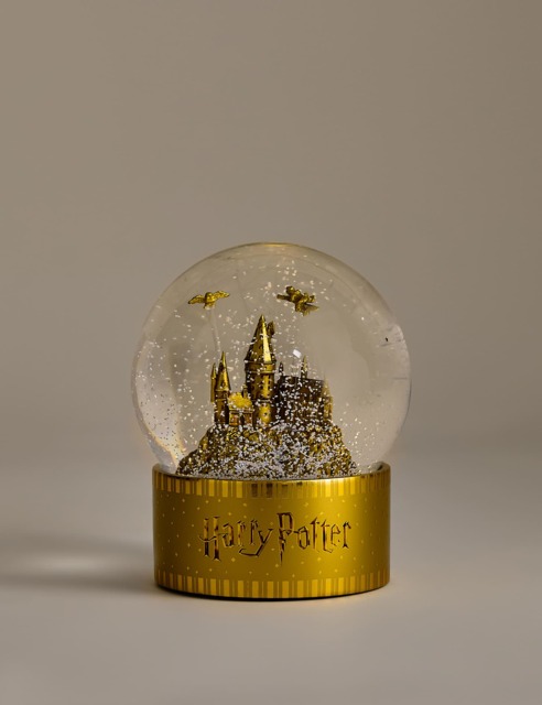 M&S Harry Potter™ Hogwarts Light Up Extra Large Snow Globe Gold Mix