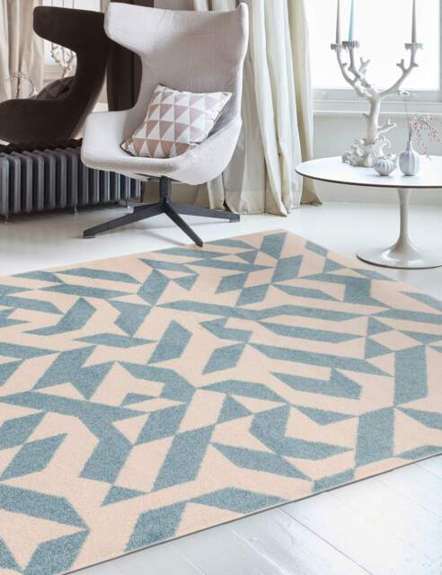 Asiatic Muse Shapes Rug Blue