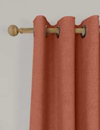 M&S Brushed Eyelet Blackout Thermal Curtains Terracotta