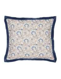Bedeck of Belfast Pure Cotton Lorelei Print Cushion Blue Mix