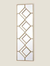 DAR Kipton Rectangular Hanging Wall Mirror Gold