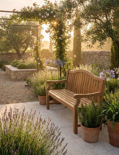Royalcraft Maria Large 3-Seater Garden Bench Natural