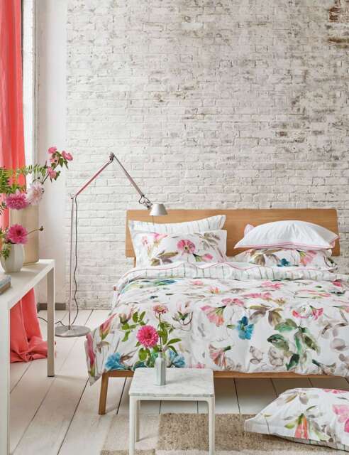 Designers Guild Pure Cotton Japanese Magnolia Bedding Set Fuchsia Mix