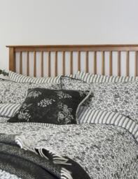 Burleigh X Bedeck Of Belfast Pure Cotton Regal Peacock Bedding Set Charcoal Mix