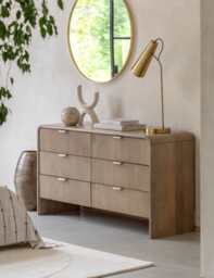 Gallery Direct Colonna 6 Drawer Chest Natural