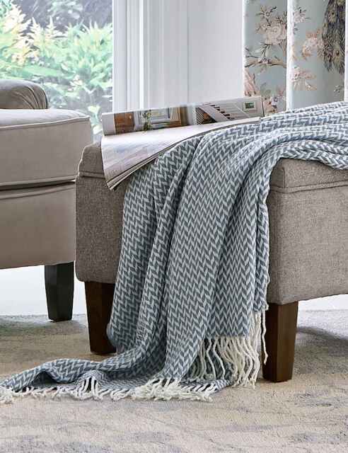 Laura Ashley Arya Throw Blue Mix