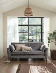 BARKER AND STONEHOUSE Ellis Chenille Extra Large 3 Seater Sofa Charcoal