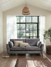BARKER AND STONEHOUSE Ellis Chenille 3 Seater Sofa Charcoal