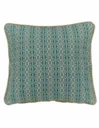 Bedeck of Belfast Azmi Geometric Square Cushion Teal Mix