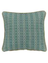 Bedeck of Belfast Azmi Geometric Square Cushion Teal Mix