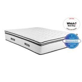 SleepSoul Space 2000 Pocket Memory Pillow Top Mattress, Single