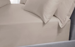 Five Star Hotel Concept Sateen Fitted Sheet, Superking, Latte