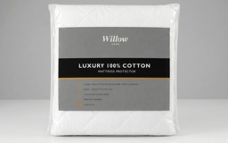 Harwoods Willow Luxury Cotton Mattress Protector, Single Short