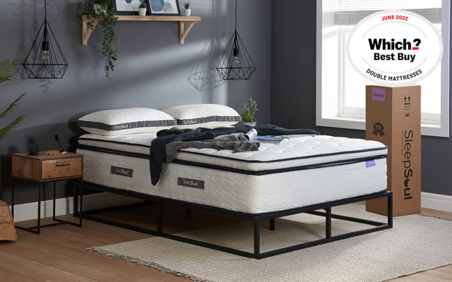 SleepSoul Space 2000 Pocket Memory Pillow Top Mattress, Single