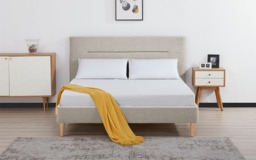 Novo Spencer Fabric Bed Frame, King Size