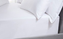 Five Star Hotel Concept Percale Fitted Sheet, Double, Latte