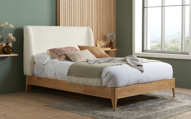 Birlea Halfden Bed Frame, Double, No Storage, White