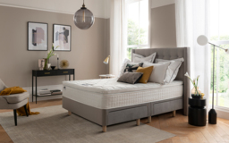 Silentnight Bloomsbury Silver Velvet Bed Frame, King Size, 4 Drawers