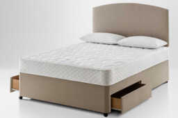 Silentnight Essentials Value Mattress + Premium Divan Bed, Silver, No Drawer, King Size