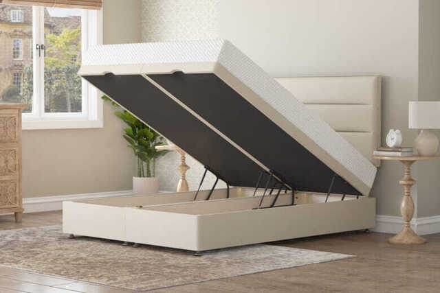 Everyday Pocket 1000 Hybrid Mattress + Ottoman Divan Bed, Silver, End Ottoman, Single