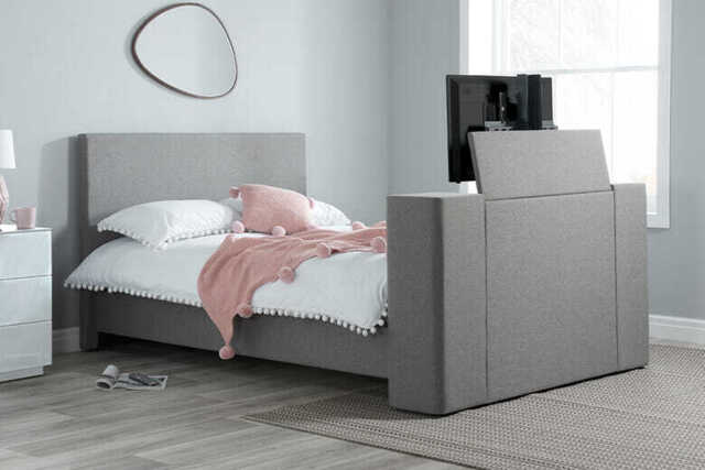 Plaza Grey TV Bed, Double
