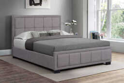 Hannover Grey Fabric Bed, Small Double