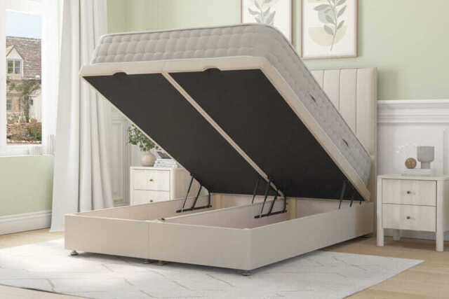 Hypnos Wool Tranquility Mattress + Ottoman Divan Bed, Teal, End Ottoman, Single