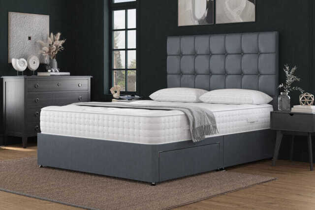 Spring King� Backcare Ultimate 3000 Mattress + Premium Divan Bed, Cream, 2 Drawer, Double