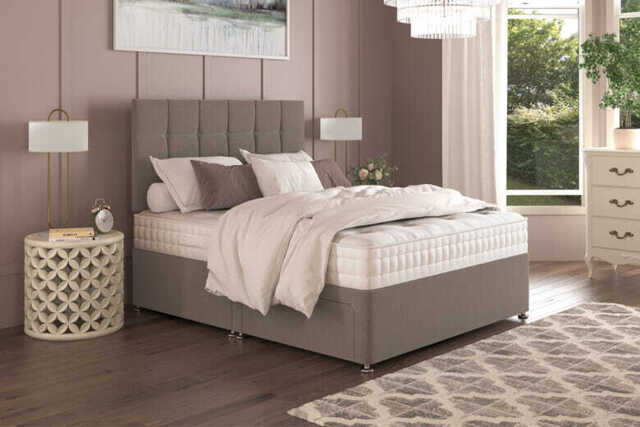 Hypnos Ultimate Ortho Mattress + Premium Divan Bed, Silver, 2 Drawer, Single