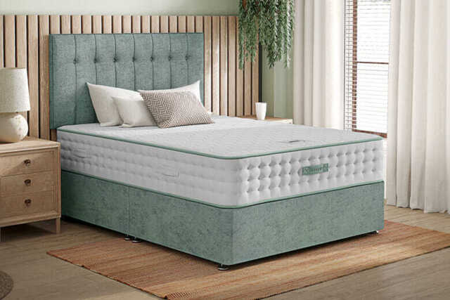 Dunlopillo� Kareena Latex Hybrid Mattress + Premium Divan Bed, Cream, No Drawer, Single