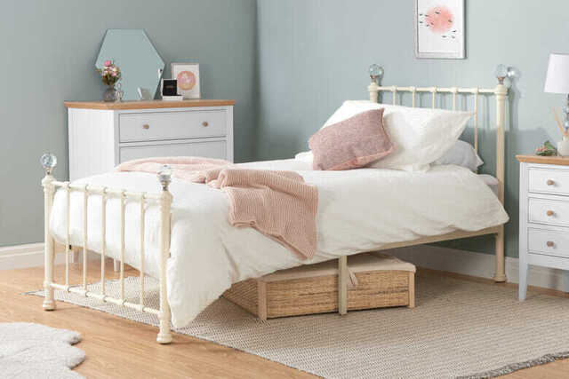 Jessica Cream Kids Bed, Single